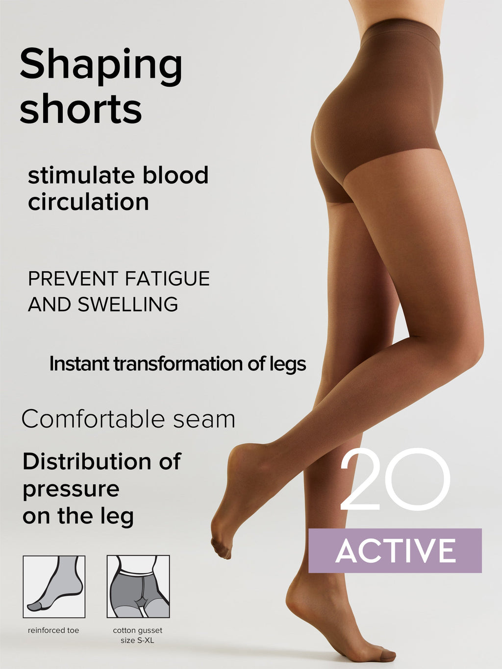 Tights Conte Active 20 Den - Support & Compression
