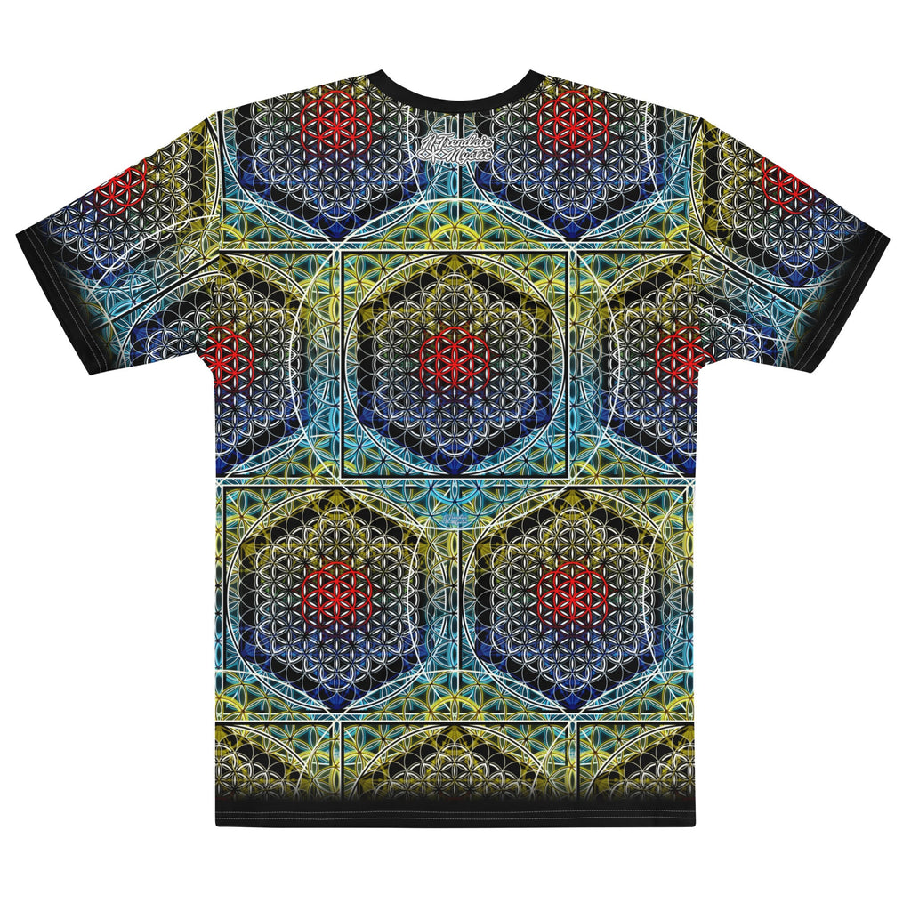 Electric Honeycomb | Sacred Geometry Tee | Cotton All-Over Print T-shirt