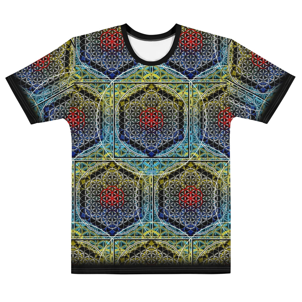 Electric Honeycomb | Sacred Geometry Tee | Cotton All-Over Print T-shirt
