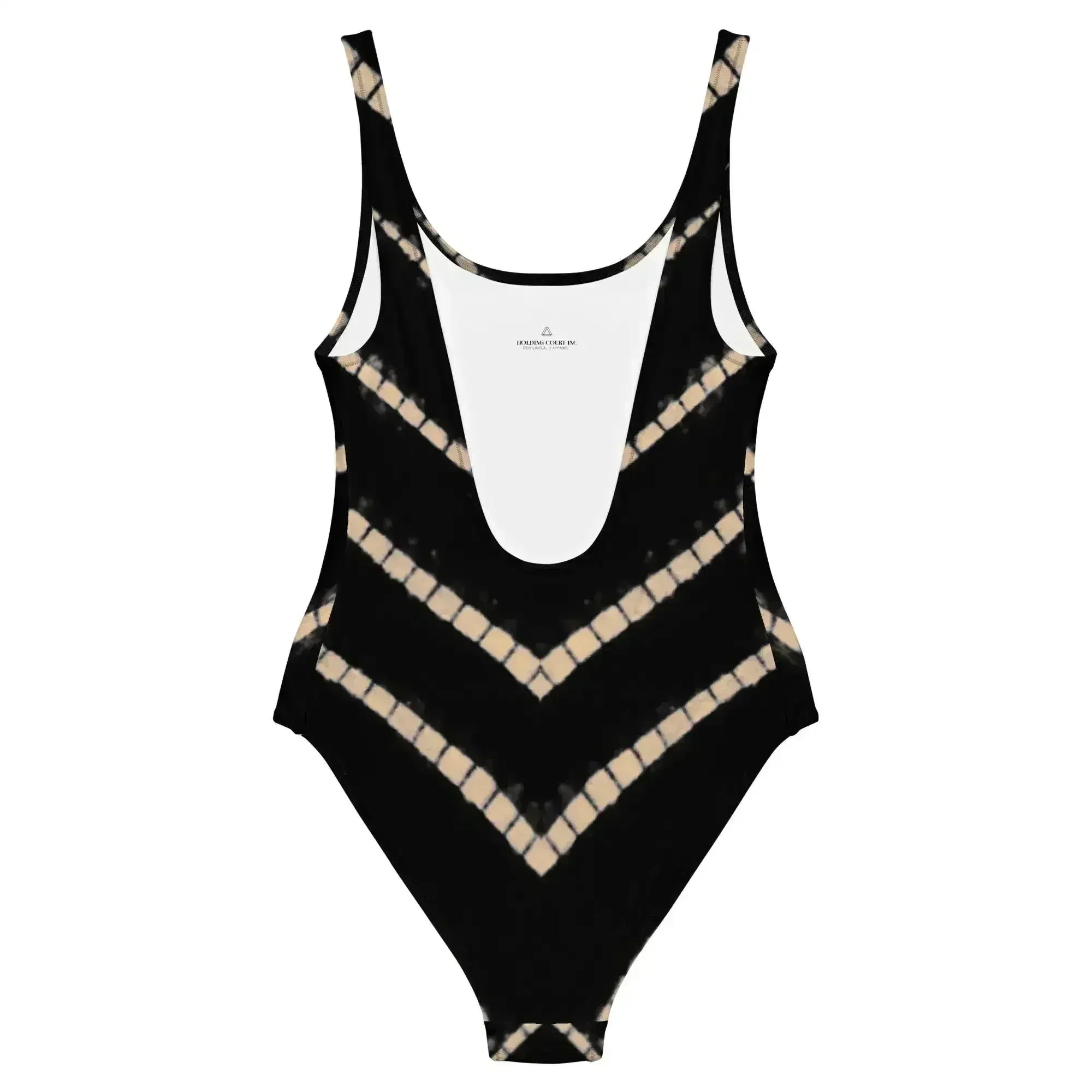 Lyra One Piece Swimsuit in Black Shibori