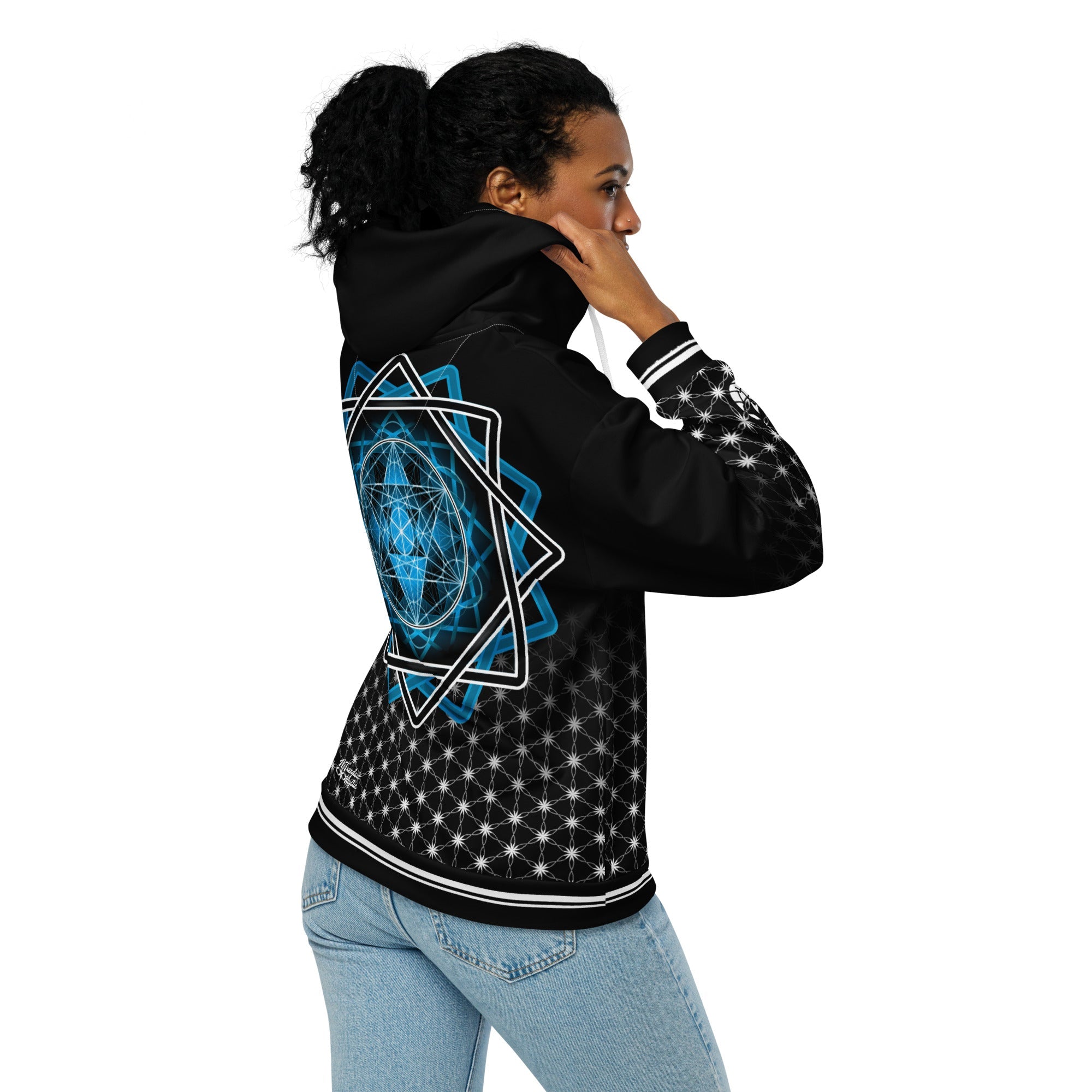 Mystic Melchizedek Sacred Geometry Unisex Zip Hoodie