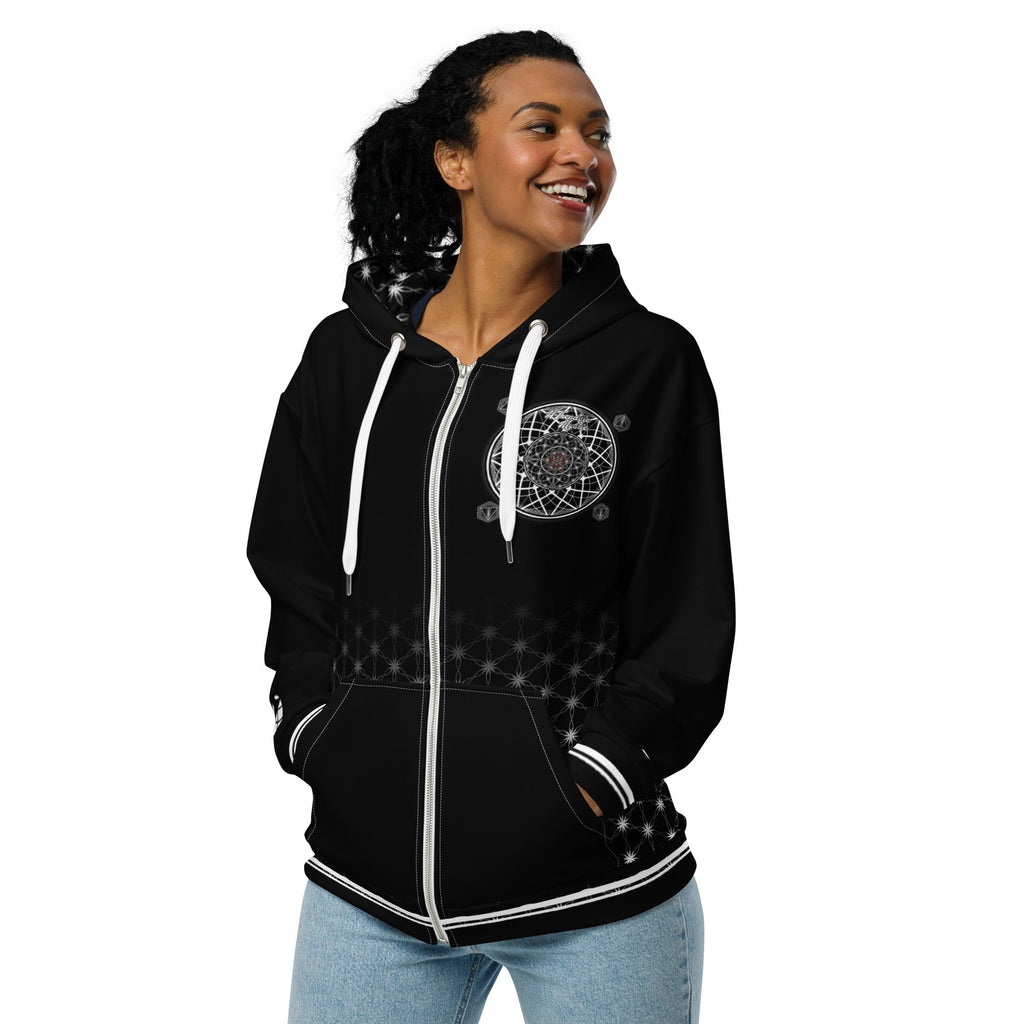 Sacred Geometry Unisex Zip Hoodie | Mystic One Design