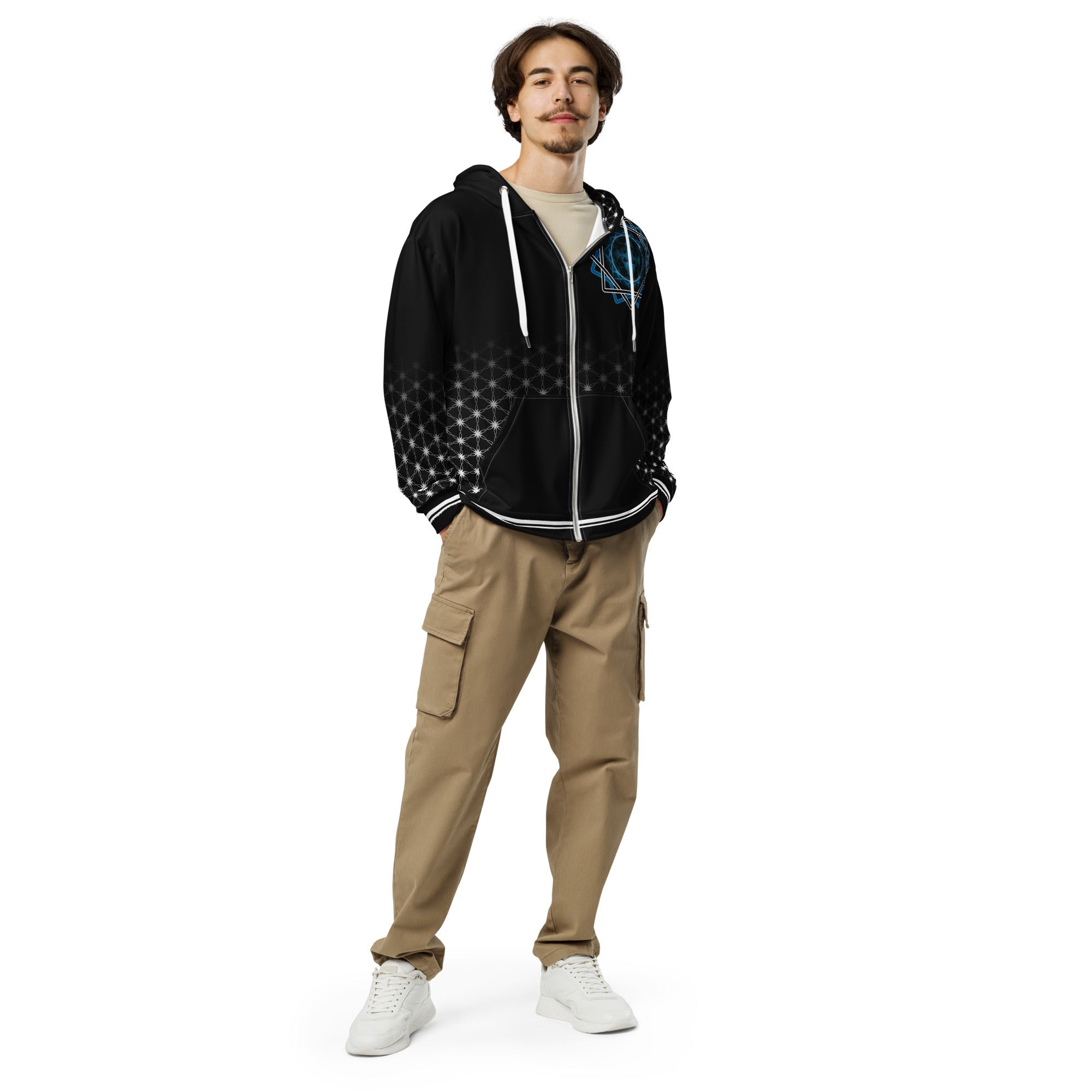 Mystic Melchizedek Sacred Geometry Unisex Zip Hoodie