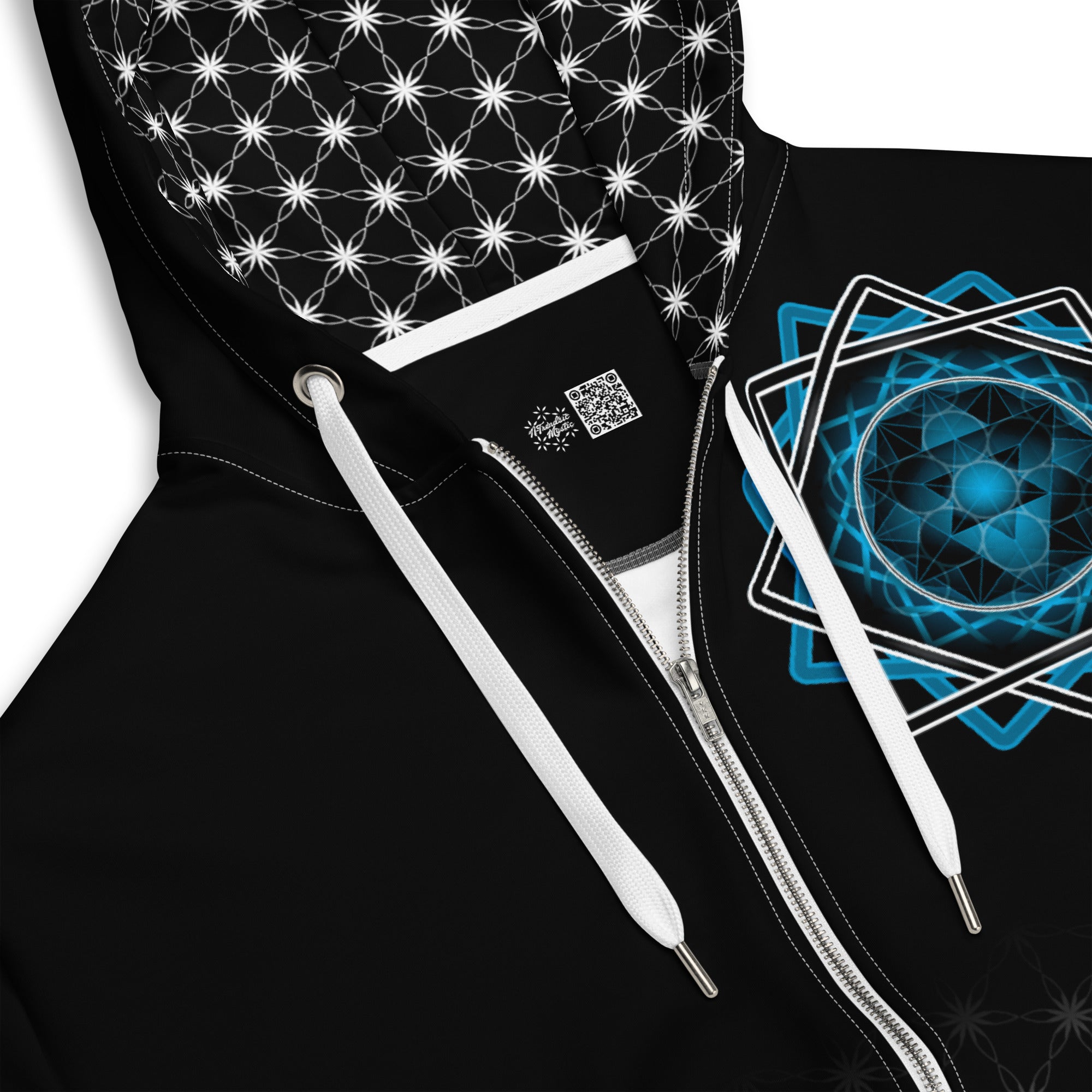 Mystic Melchizedek Sacred Geometry Unisex Zip Hoodie