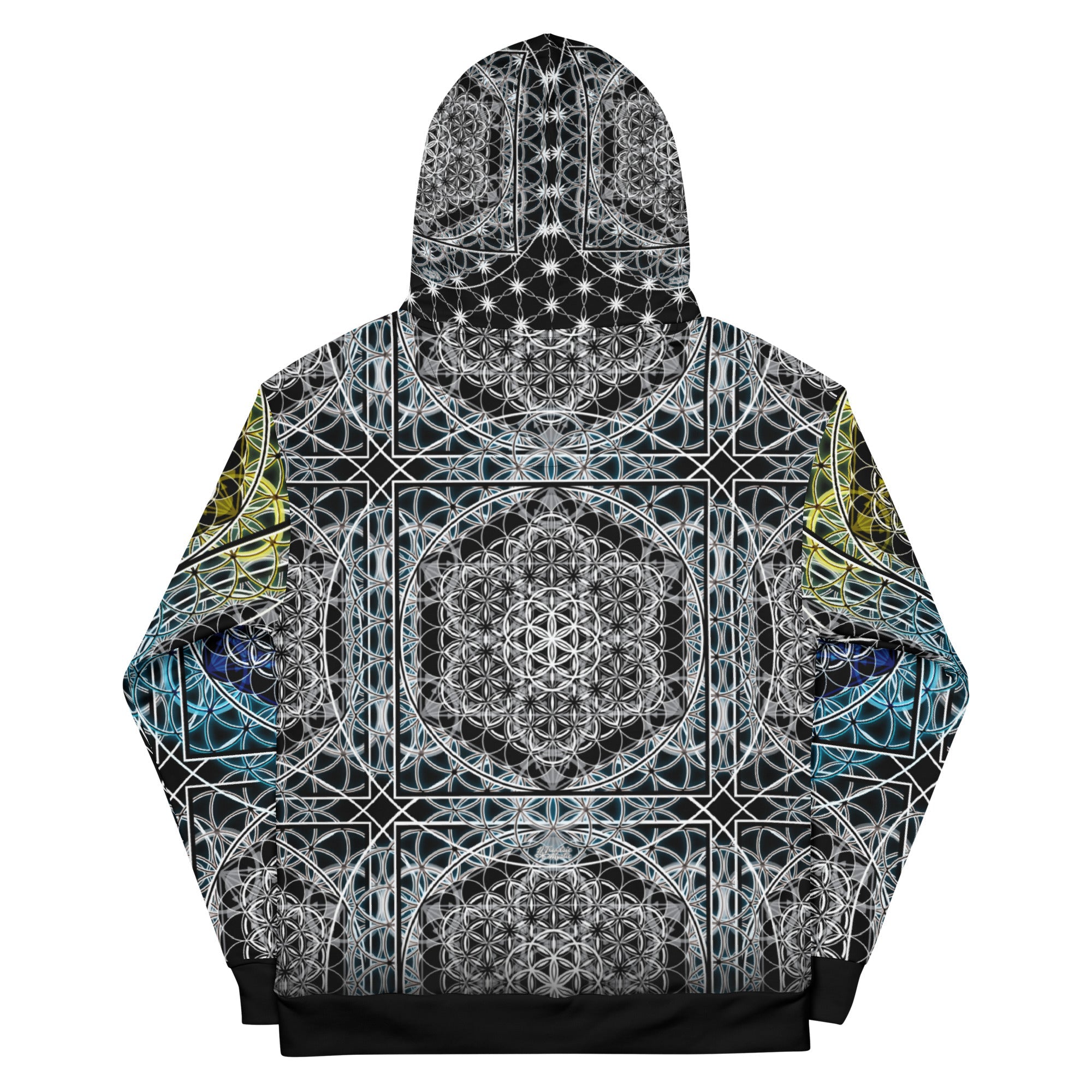 Resonant Architect | SATOR Geometry Cotton Hoodie | Unisex Pullover | Unisex Cotton AOP Hoodie