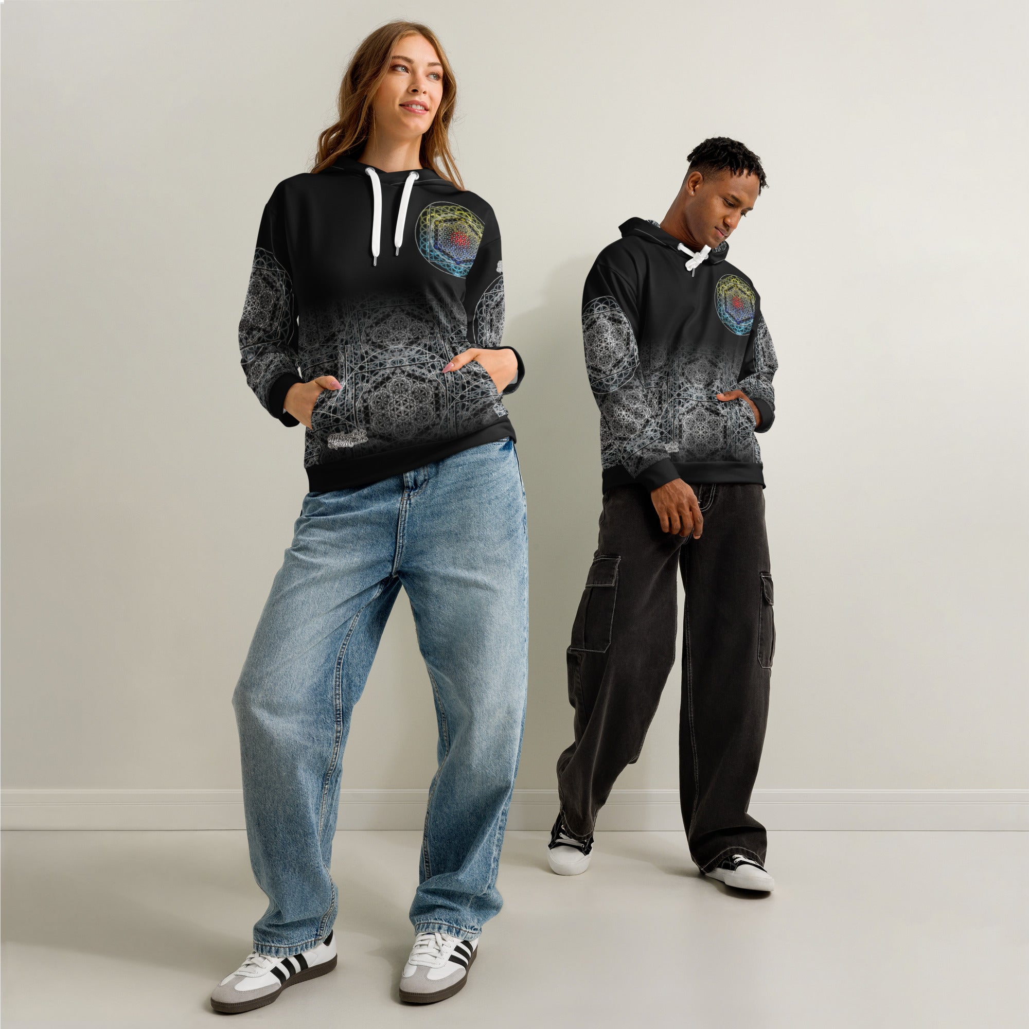 Keystone Matrix | Unisex Cotton AOP Hoodie | NTrendSic Mystic