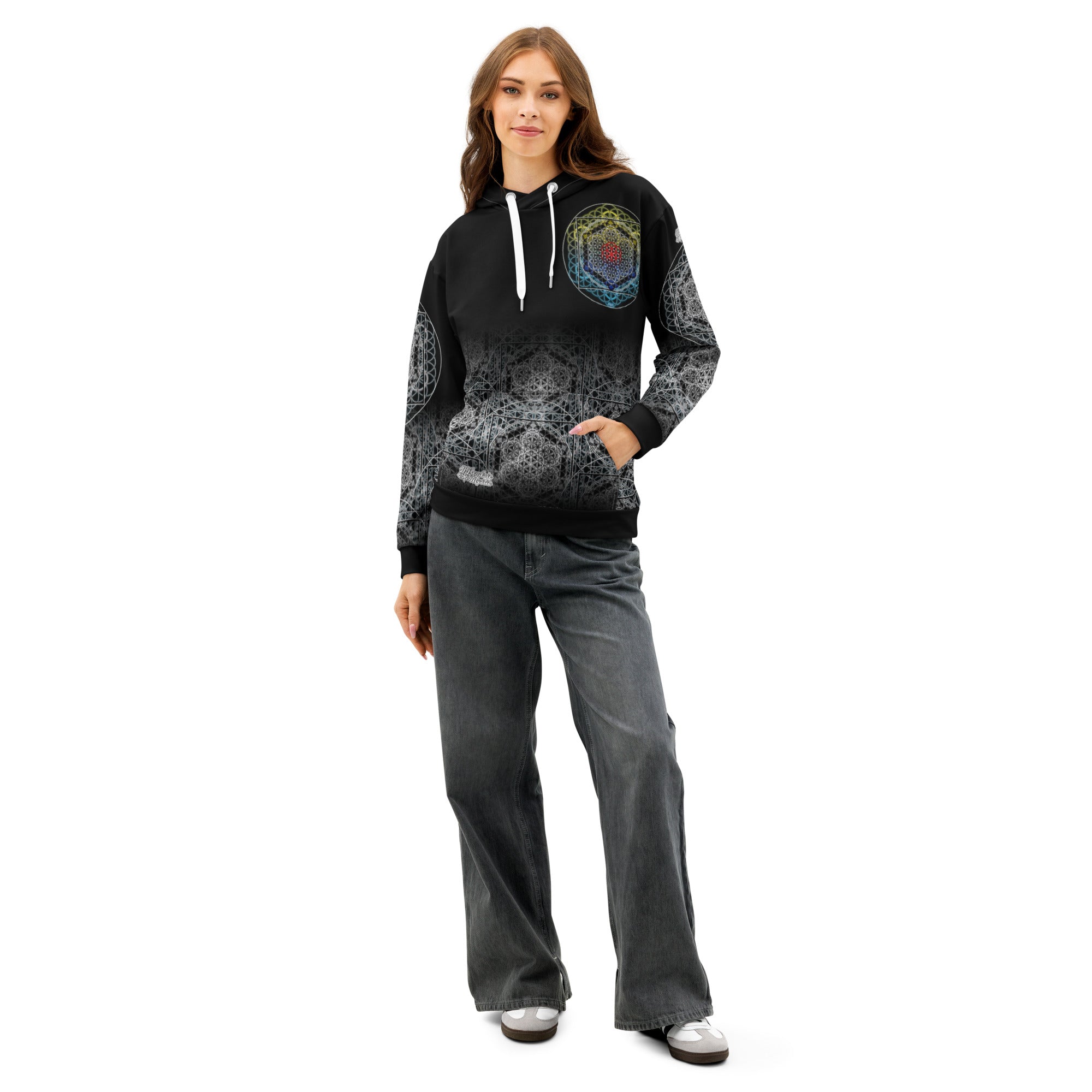 Keystone Matrix | Unisex Cotton AOP Hoodie | NTrendSic Mystic