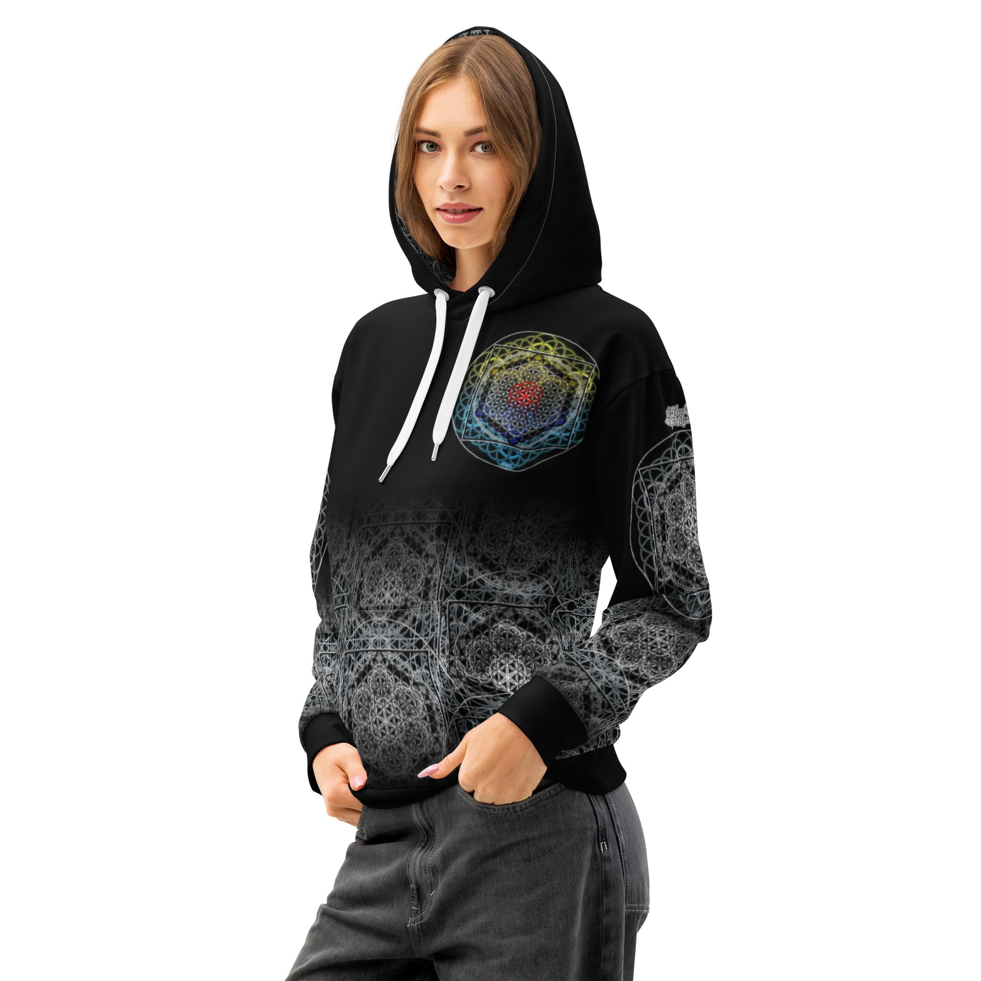 Keystone Matrix | Unisex Cotton AOP Hoodie | NTrendSic Mystic