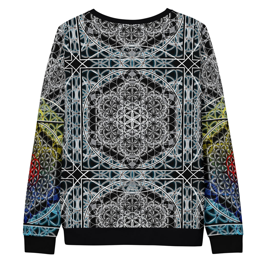 Resonant Architect | Harmonic Grid Cotton Sweatshirt | Unisex Cotton Sweatshirt