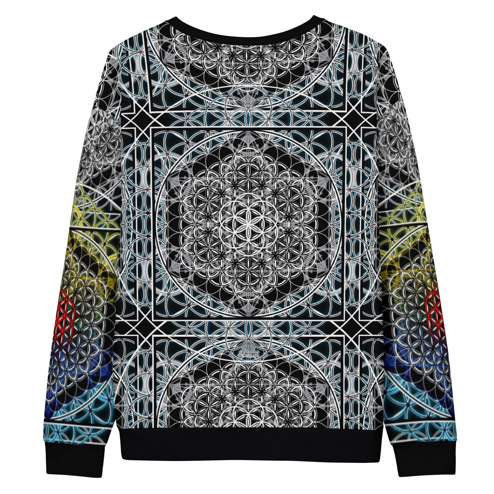 Resonant Architect | Harmonic Grid Cotton Sweatshirt | Unisex Cotton Sweatshirt