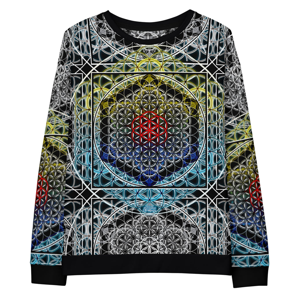 Resonant Architect | Harmonic Grid Cotton Sweatshirt | Unisex Cotton Sweatshirt