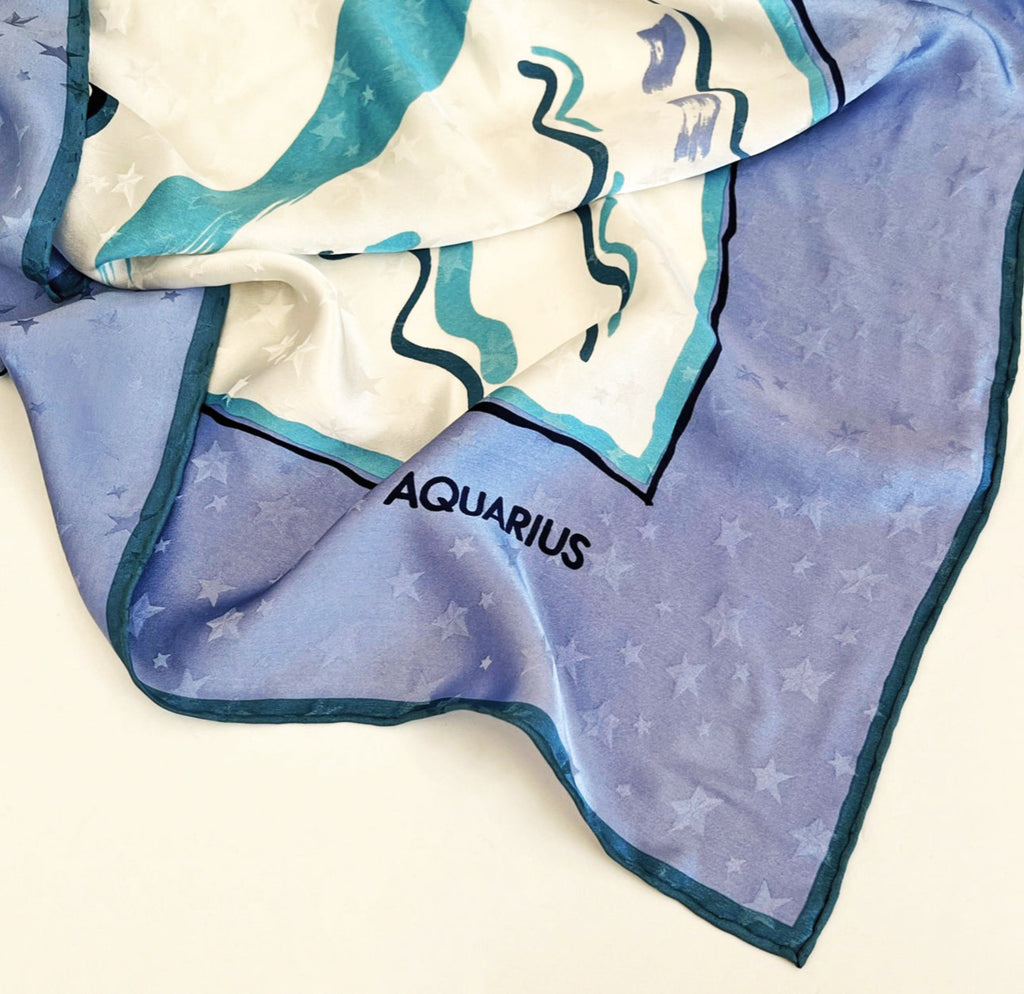 AQUARIUS SILK SCARF - CHLOE FREMANTLE