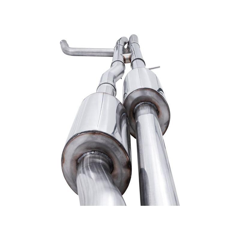 AWE Tuning 4th Gen GM 1500 6.2L 0FG Catback Split Rear Exit (w/ Bumper Cutouts) - Quad Chrome Tips