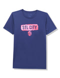 adidas Boys^Unisex Kids Long Sleeve Pre-Game T-Shirt Team Navy Blue/St. Louis City Sc Large
