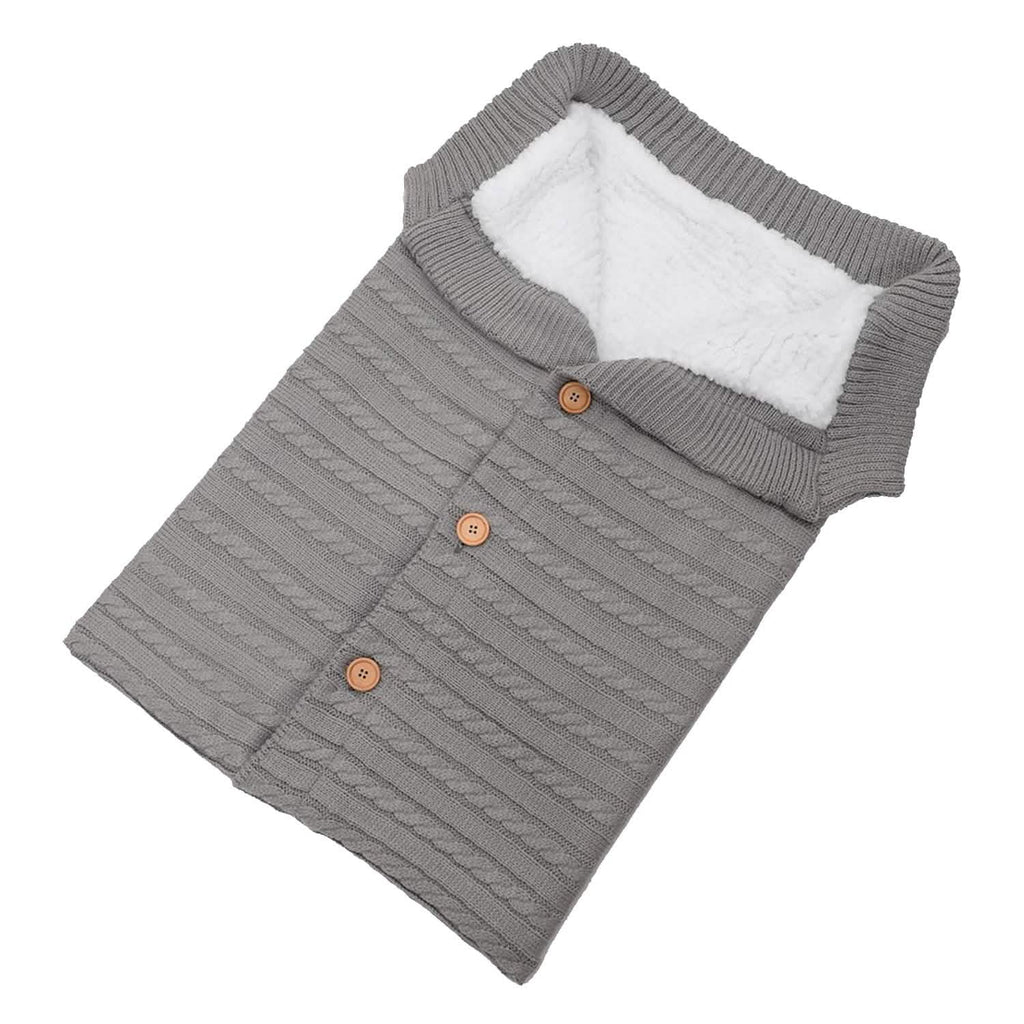 Baby Knit Swaddle Blanket Wrap with Buttons