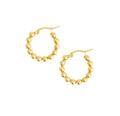 ROCCO SMALL GOLD BEADED HOOP EARRINGS