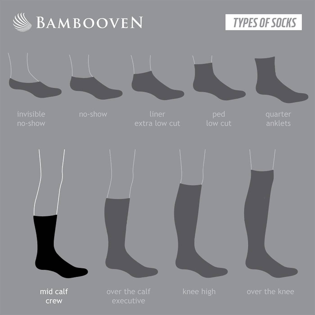 Men’s Bamboo Lightweight Dress & Trouser Socks - (8 Pack) 636