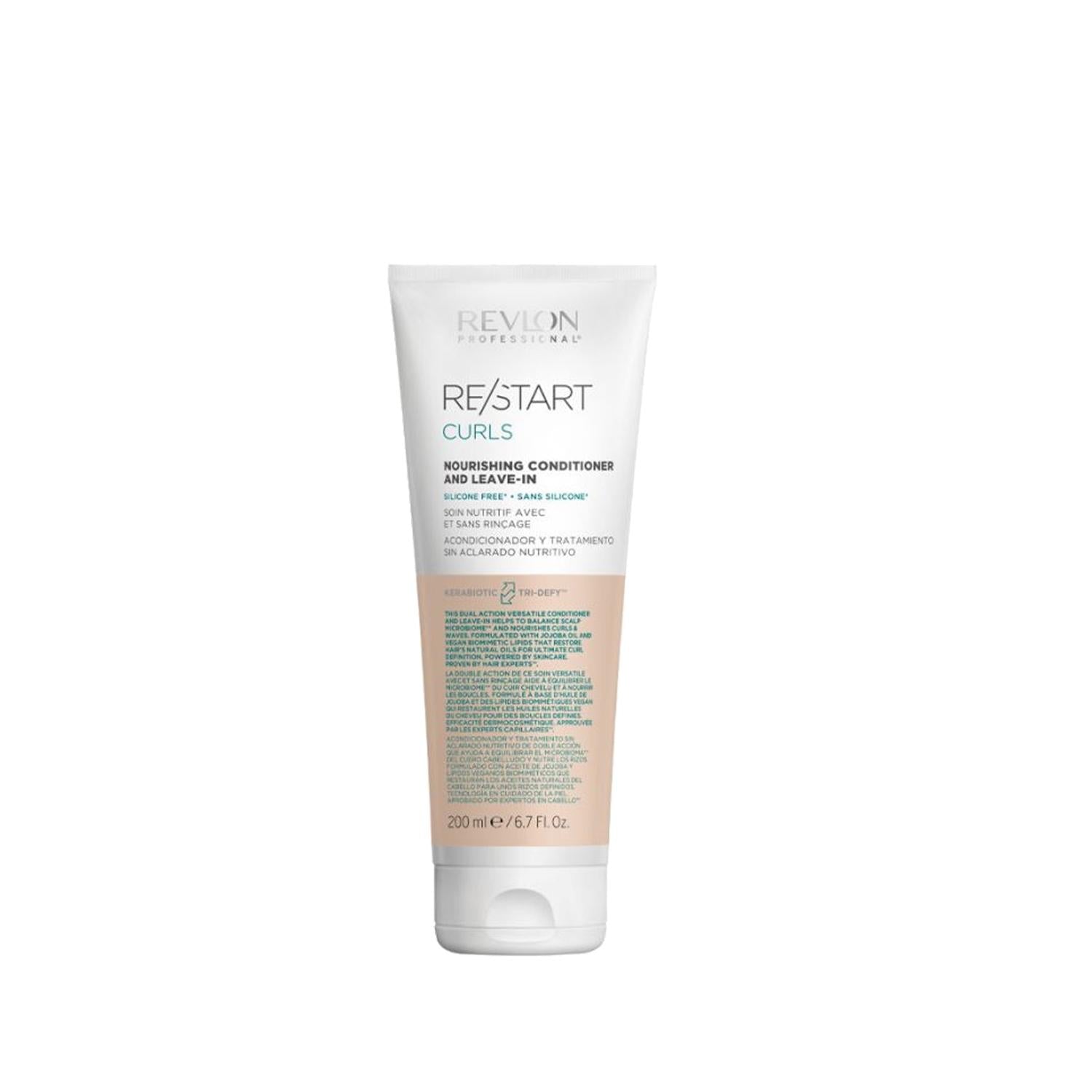 Revlon Restart Curls Nourishing Hair Cream for Wavy & Curly Hair - 200ml, Enhances Natural Texture & Moisturizes