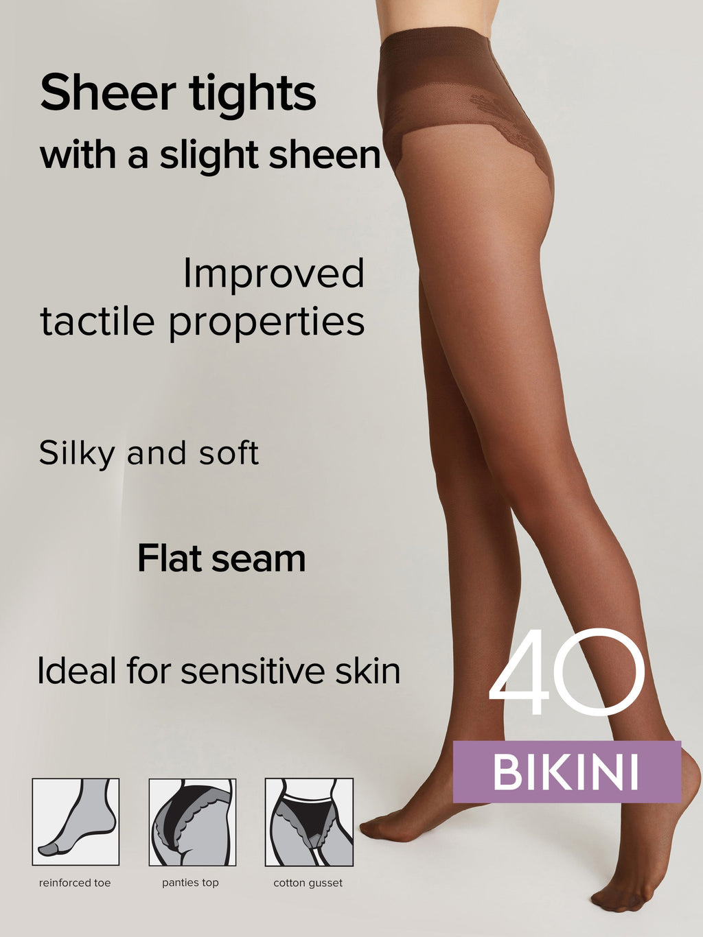 Tights Conte Bikini 40 Den - Ajour Top