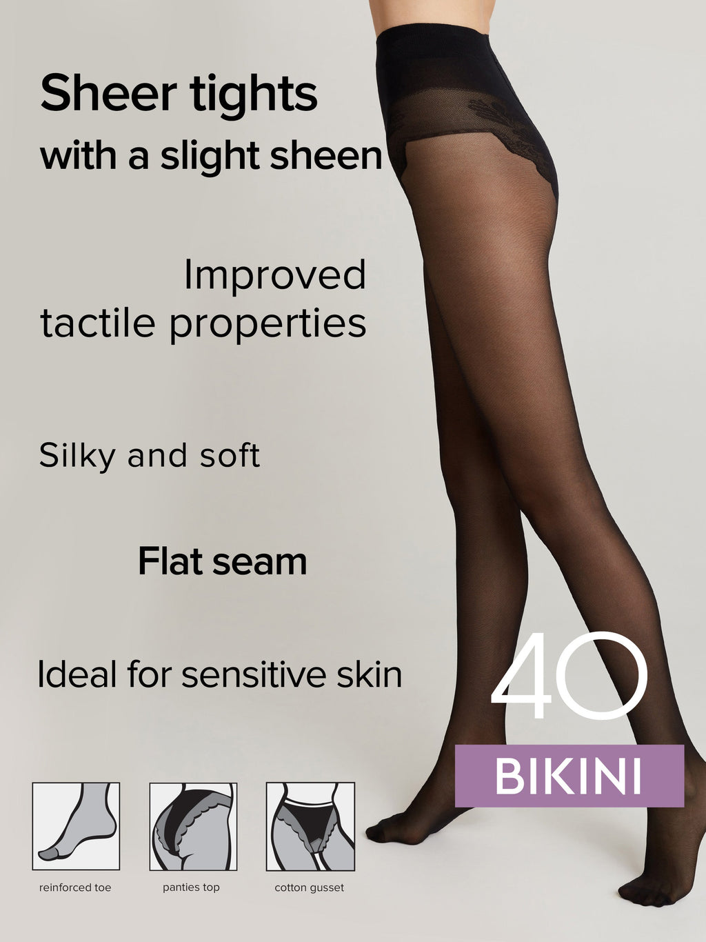 Tights Conte Bikini 40 Den - Ajour Top