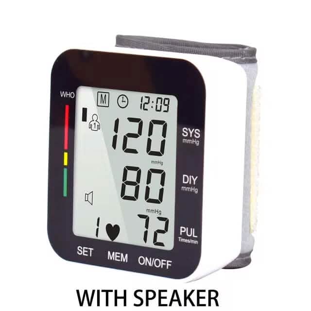 Blood Pressure Monitor Digital Wrist Blood Pressure Machine Automatic Cuff BP Detector