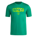 adidas Mens Short Sleeve Pre-Game T-Shirt Kelly/Austin Fc X-Large