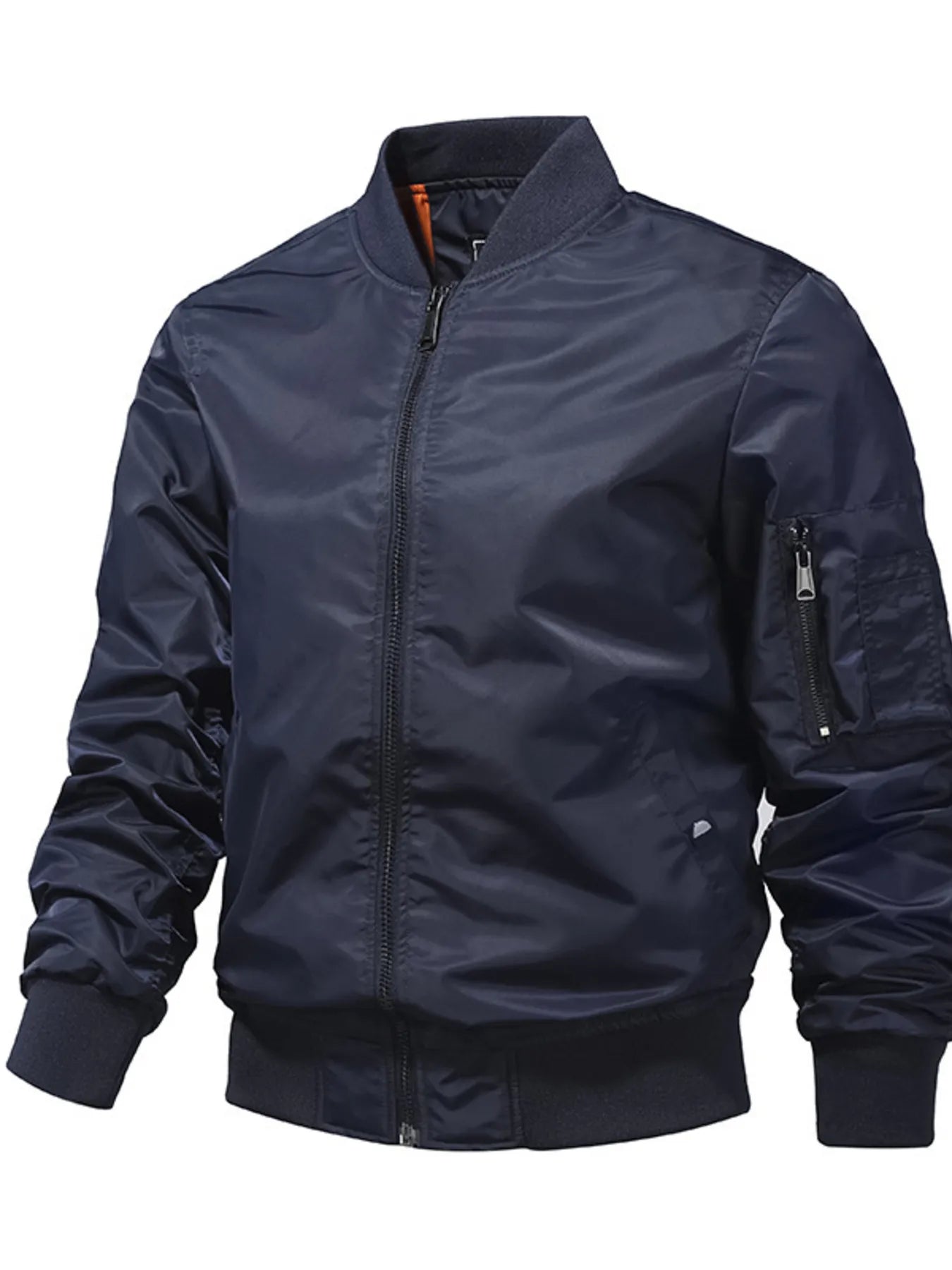 Men's Full Size Zip Up Long Sleeve Jacket Plus Size