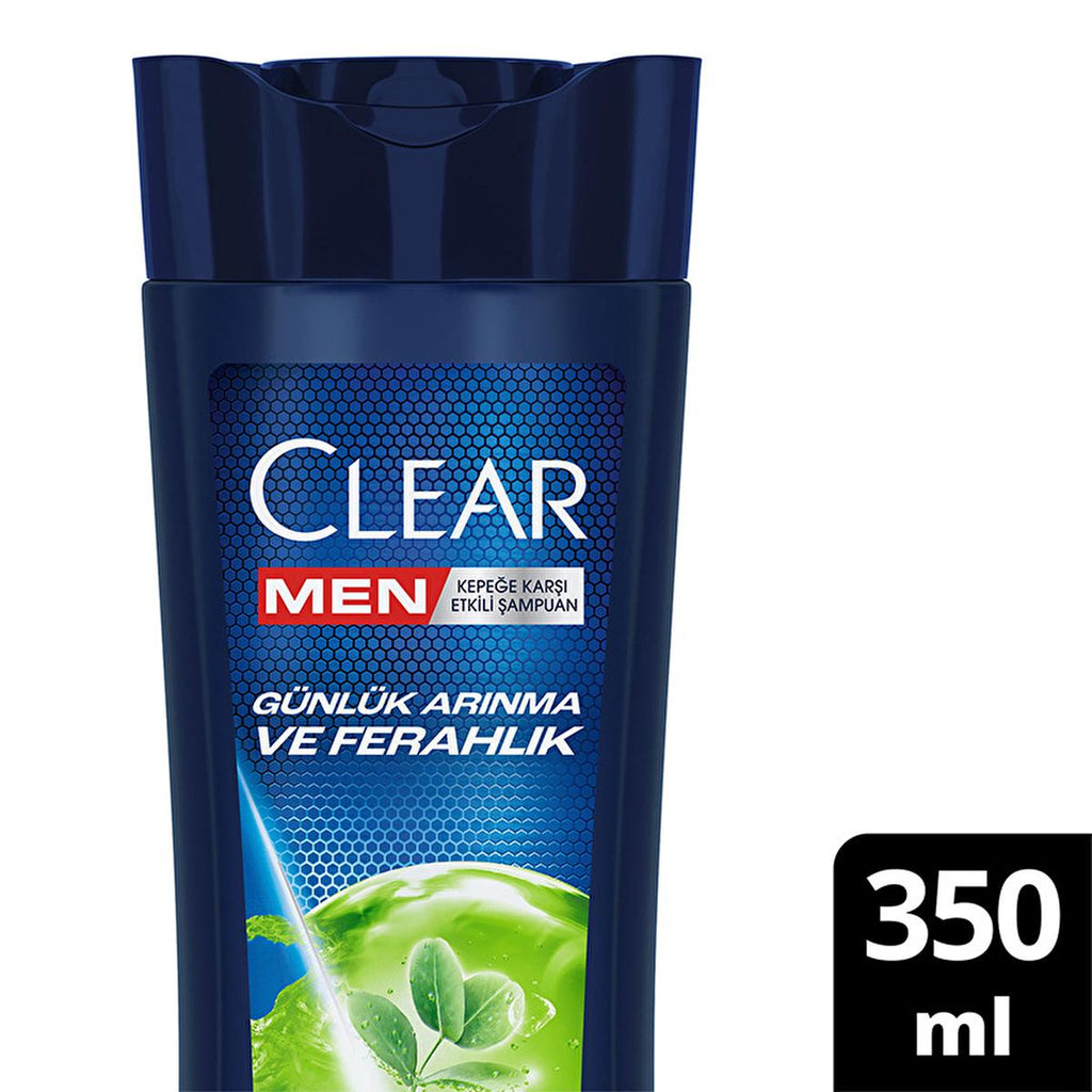 Clear Men: Advanced Anti-Dandruff Shampoo for Men - Cedarwood Eucalyptus - Itchy & Oily Scalp Relief - 48H Freshness