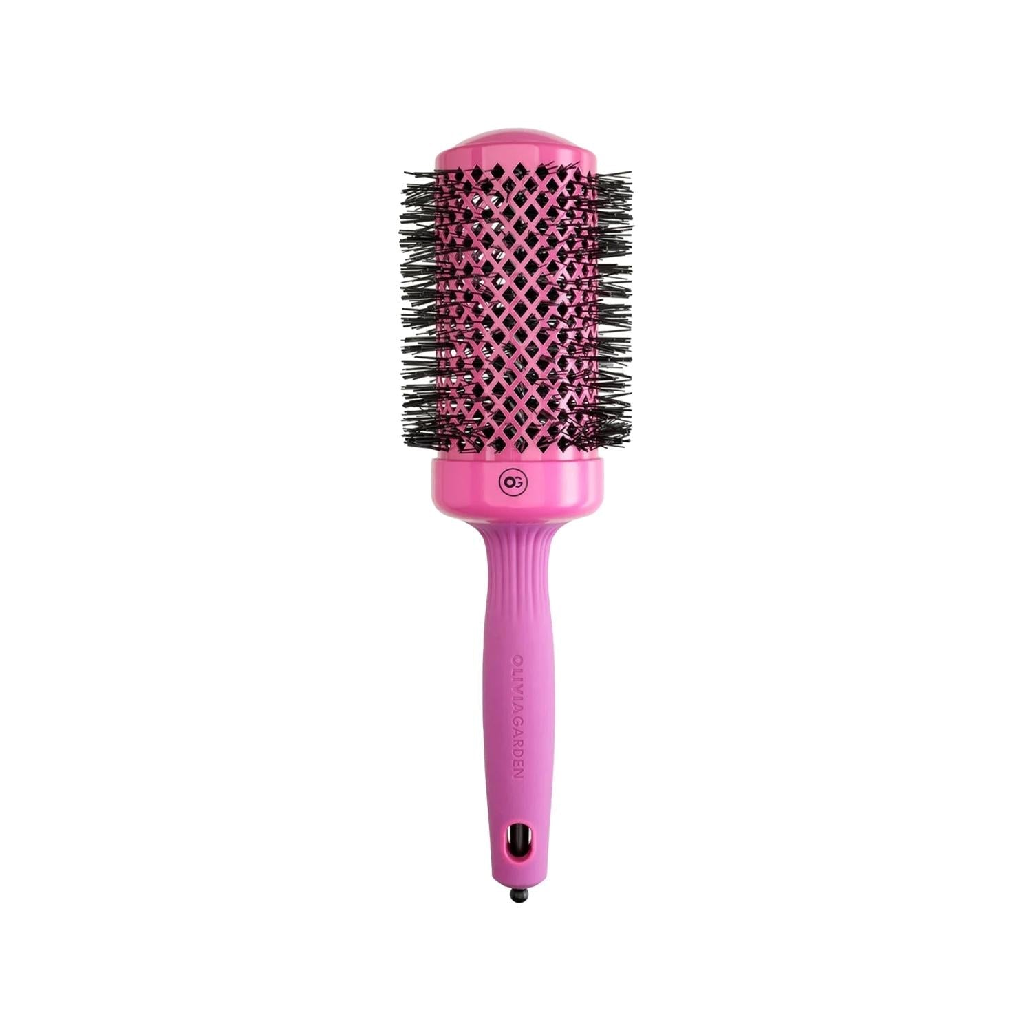 Olivia Garden Expert Blowout Shine Pink Hair Brush | Professional 55mm Barrel for Volume, Shine & Fast Blow-Drying