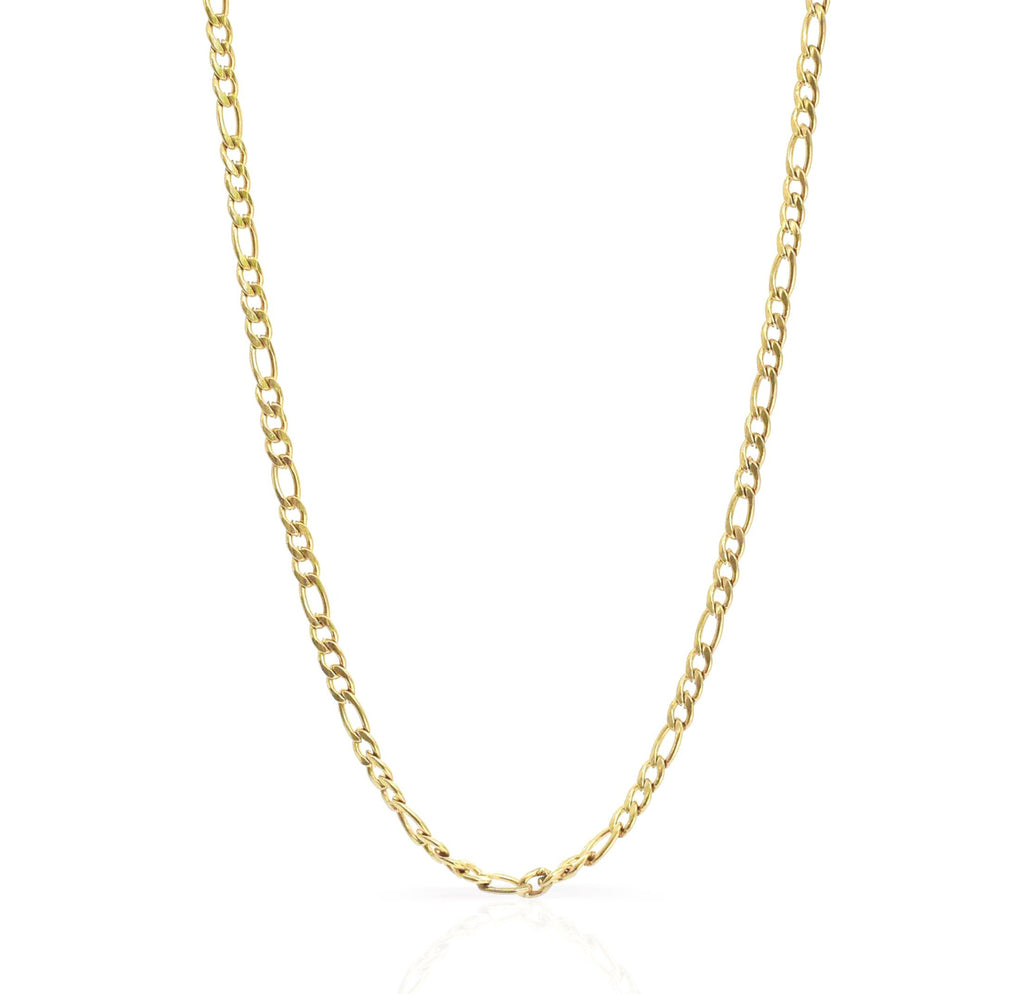 BOBBI DAINTY GOLD FIGARO CHAIN NECKLACE