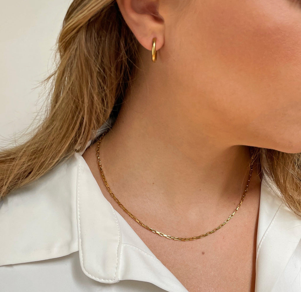 BLAKE GOLD BOX CHAIN NECKLACE