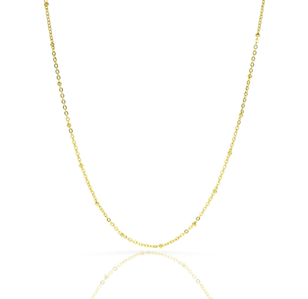 STARLET DAINTY THIN GOLD SATELLITE CHAIN NECKLACE
