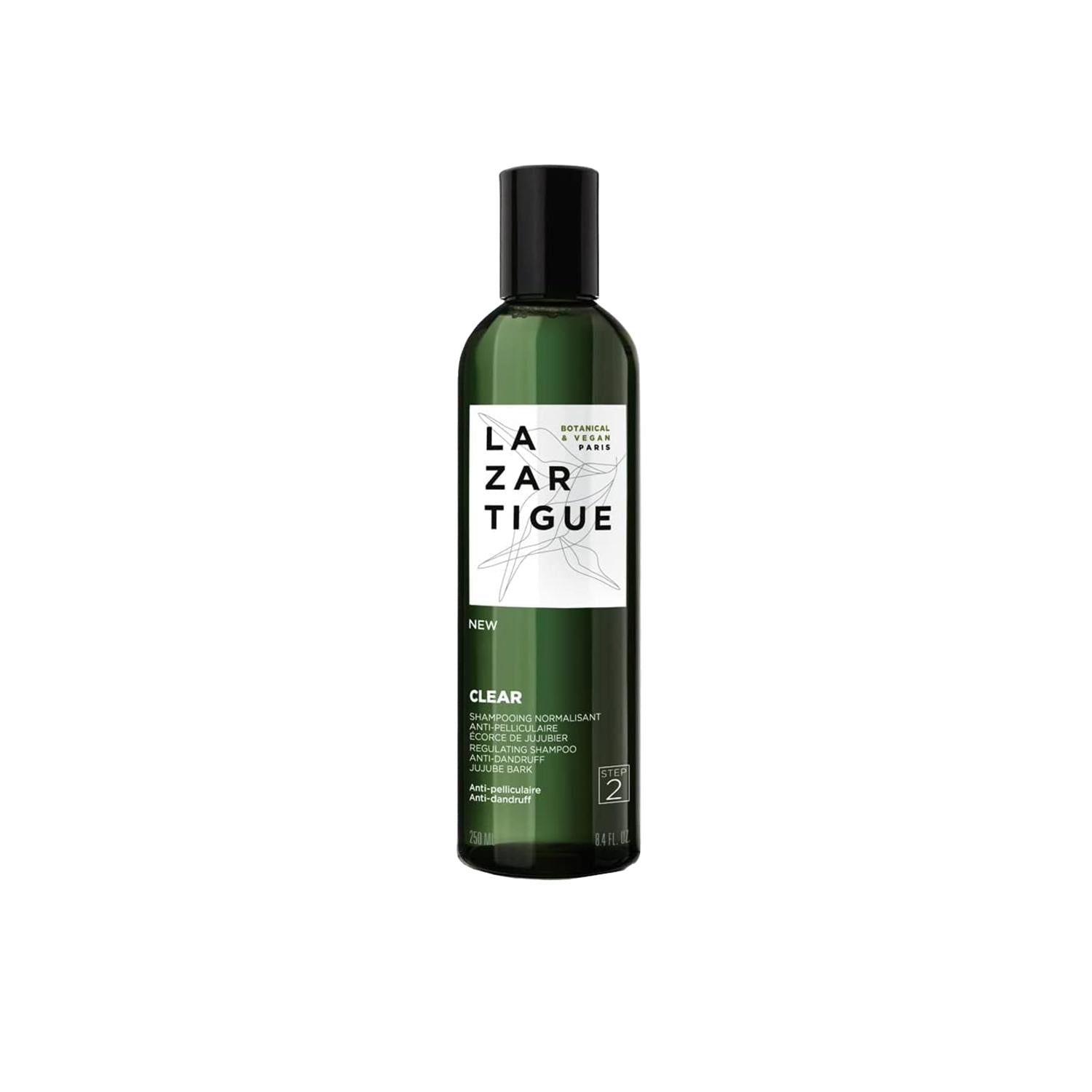 Lazartigue Anti Dandruff Shampoo: Clear Step 2 Normalizing Shampoo for Itchy, Flaky Scalp - Dandruff Control & Scalp Treatment
