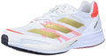 adidas Adizero Adios 6 Running Shoe - Womens FTW White/Gold Metallic/Solar Red 6.5
