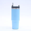 1pc Stainless Steel Vacuum Mug; Home; Office Or Car Vacuum Flask; Insulation Cup With Straw; Insulated Tumbler