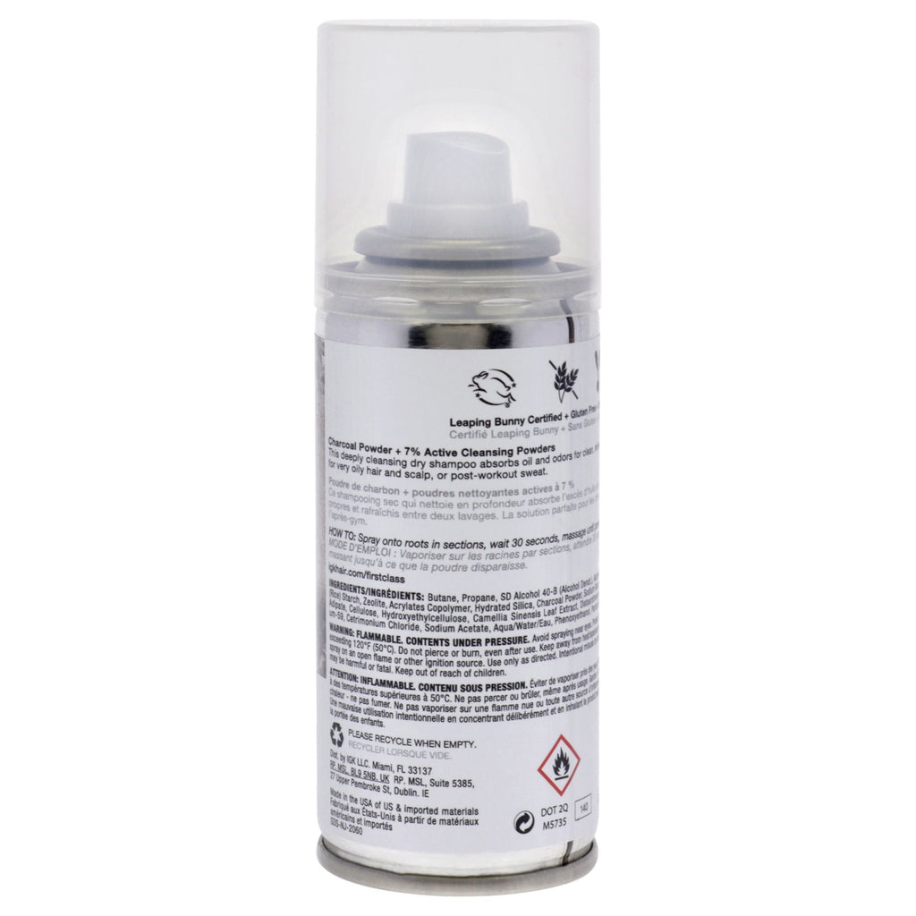 First Class Charcoal Detox Dry Shampoo by IGK for Unisex - 2 oz Dry Shampo