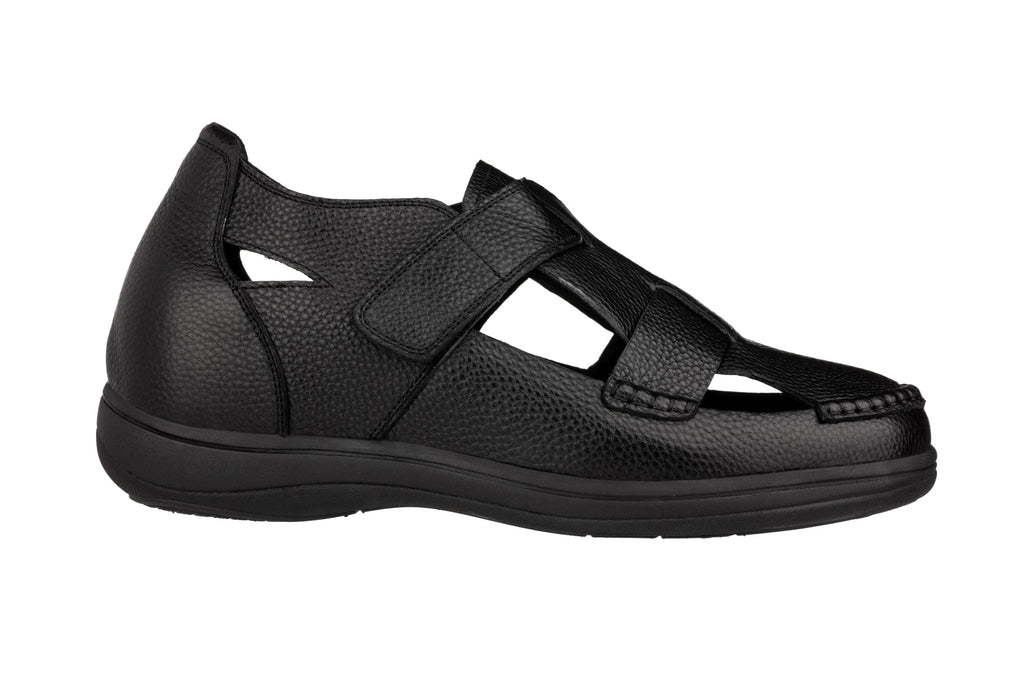 CALTO - K2661 - 3.2 Inches Taller (Black) - Casual Fisherman Sandal
