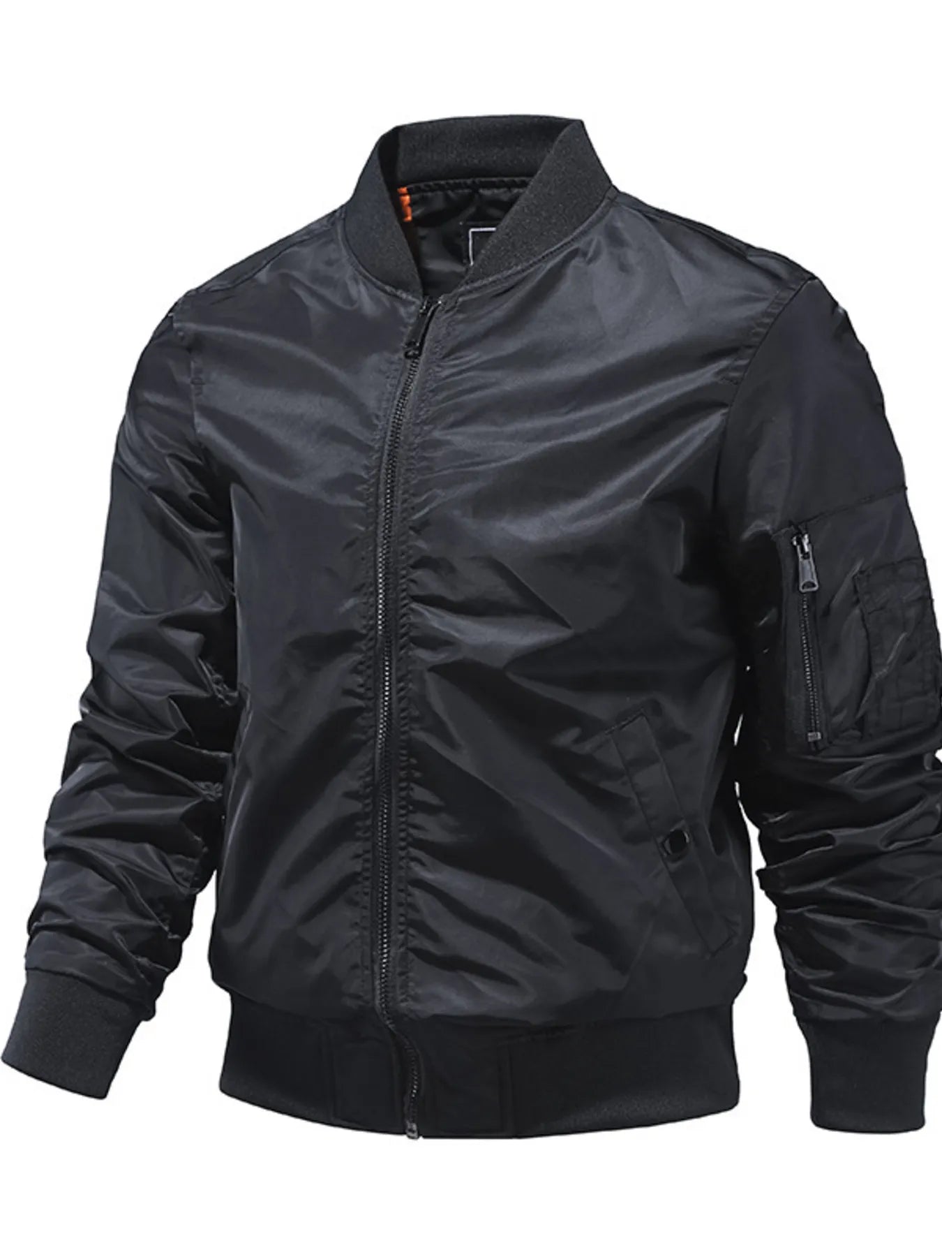 Men's Full Size Zip Up Long Sleeve Jacket Plus Size
