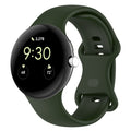 TenCloud Bands Intended for Google Pixel Watch 3 41mm/Pixel Watch 2/Pixel Watch for Pixel Watch Bands Large Silicone Watch Straps for Men 6.3-8.5 inch (Army Green)