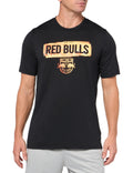 adidas Mens Short Sleeve Pre-Game T-Shirt Black/New York Red Bulls Small