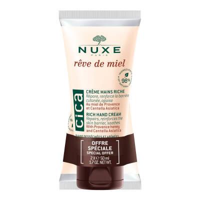 Nuxe Reve De Miel: Cica Rich Hand & Nail Cream Set - Intensive Dry Hand Repair, Cracked Skin Relief & Deep Moisturization