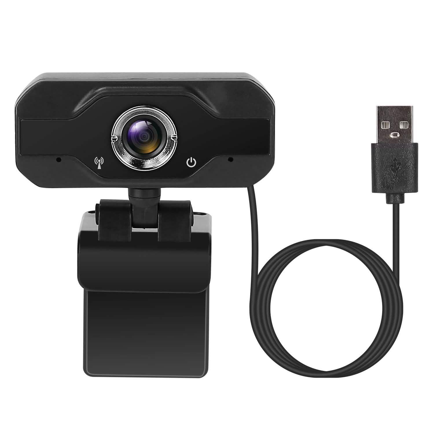 FHD 1080P USB Webcam with 360° Rotatable Clip