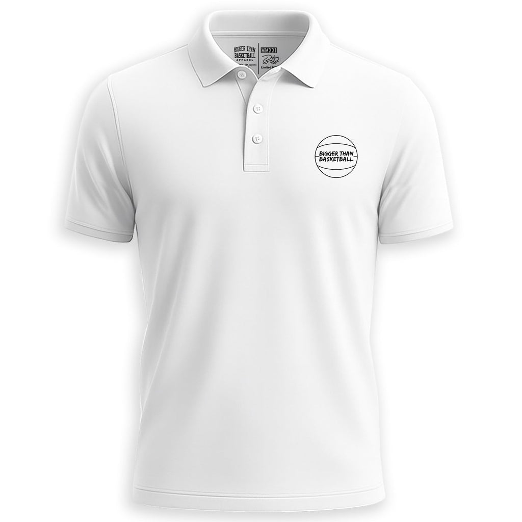 Bigger Than Basketball - Polo - White