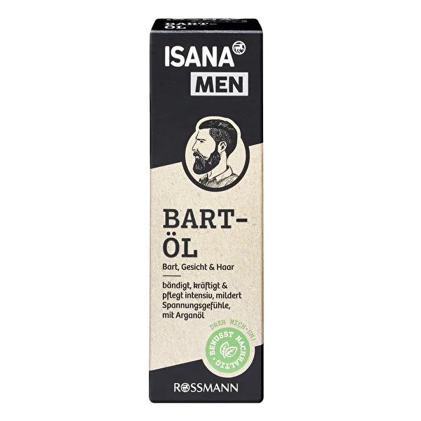 Isana Men Beard Oil with Argan and Jojoba - Nourished Beard & Skin - 30 ml