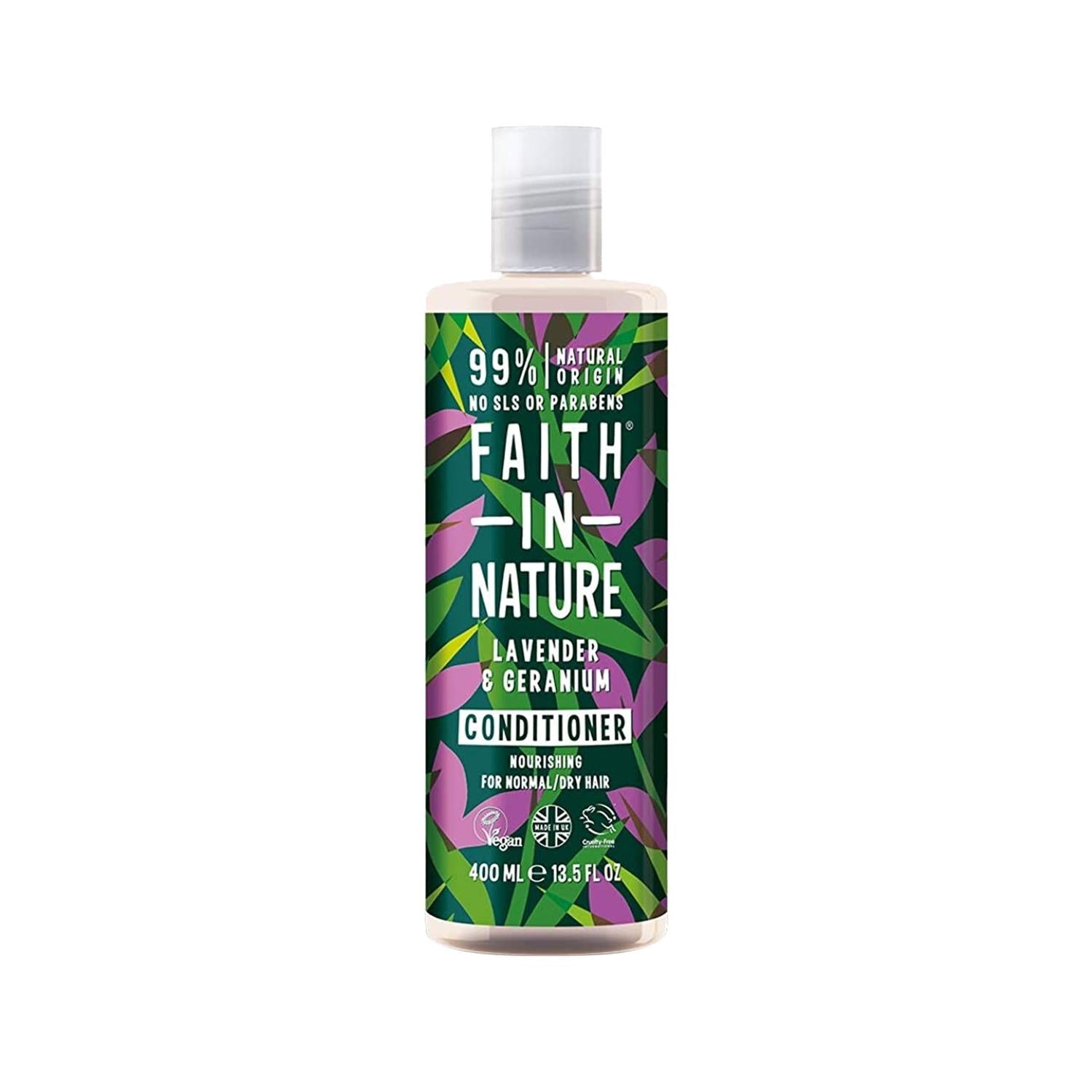 Faith In Nature Lavender & Geranium Moisturizing Hair Cream for Normal to Dry Hair - 3.38 fl oz