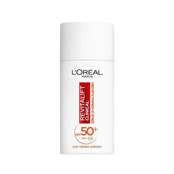 L'Oréal Paris Revitalift Clinical Sunscreen Moisturizer SPF 50+ - Anti-Aging Daily Moisturizer with UV Protection for Sensitive Skin