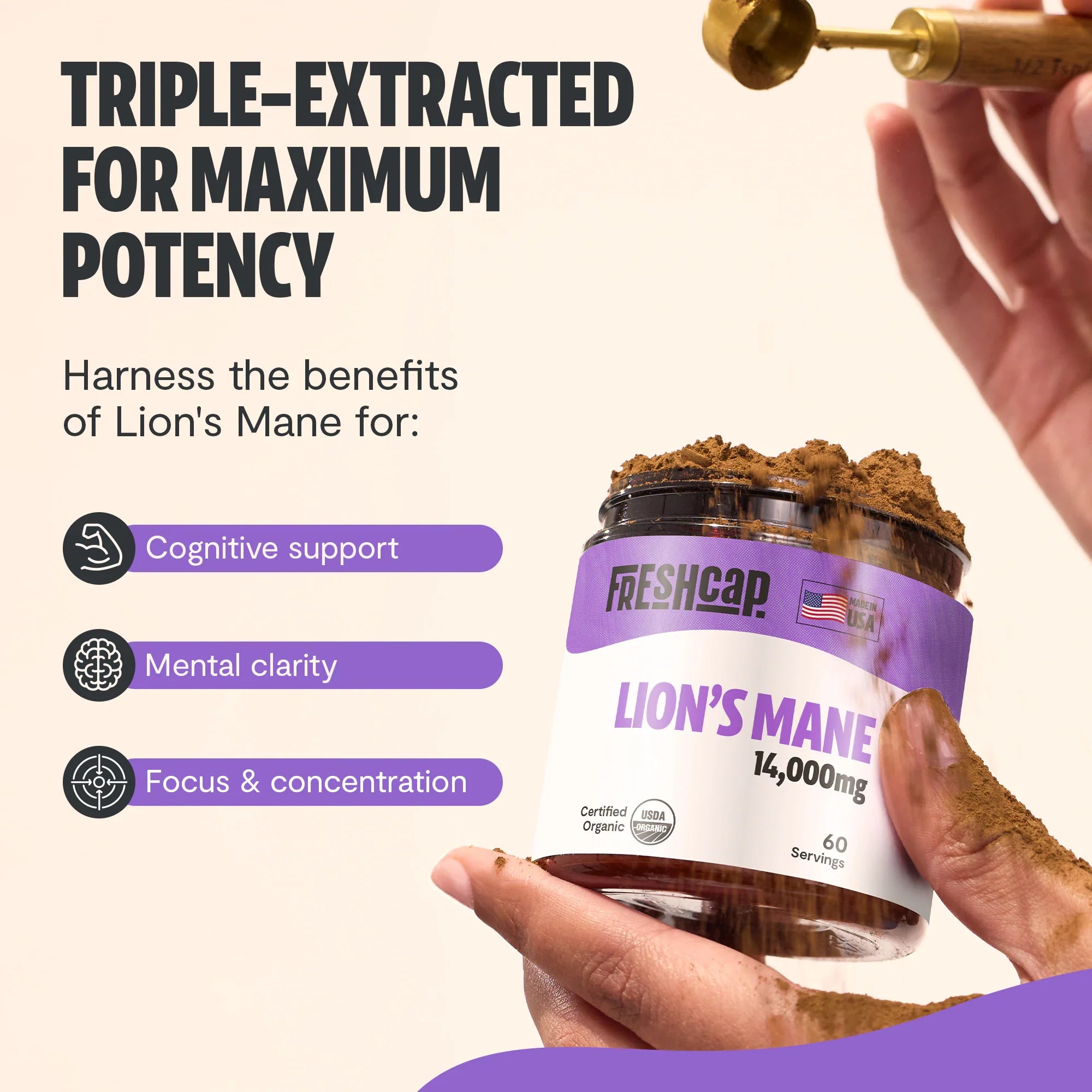 Organic Lion’s Mane Mushroom Powder