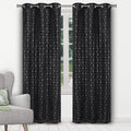 Geometric Pattern Blackout Thermal Window Curtain Pair Panel