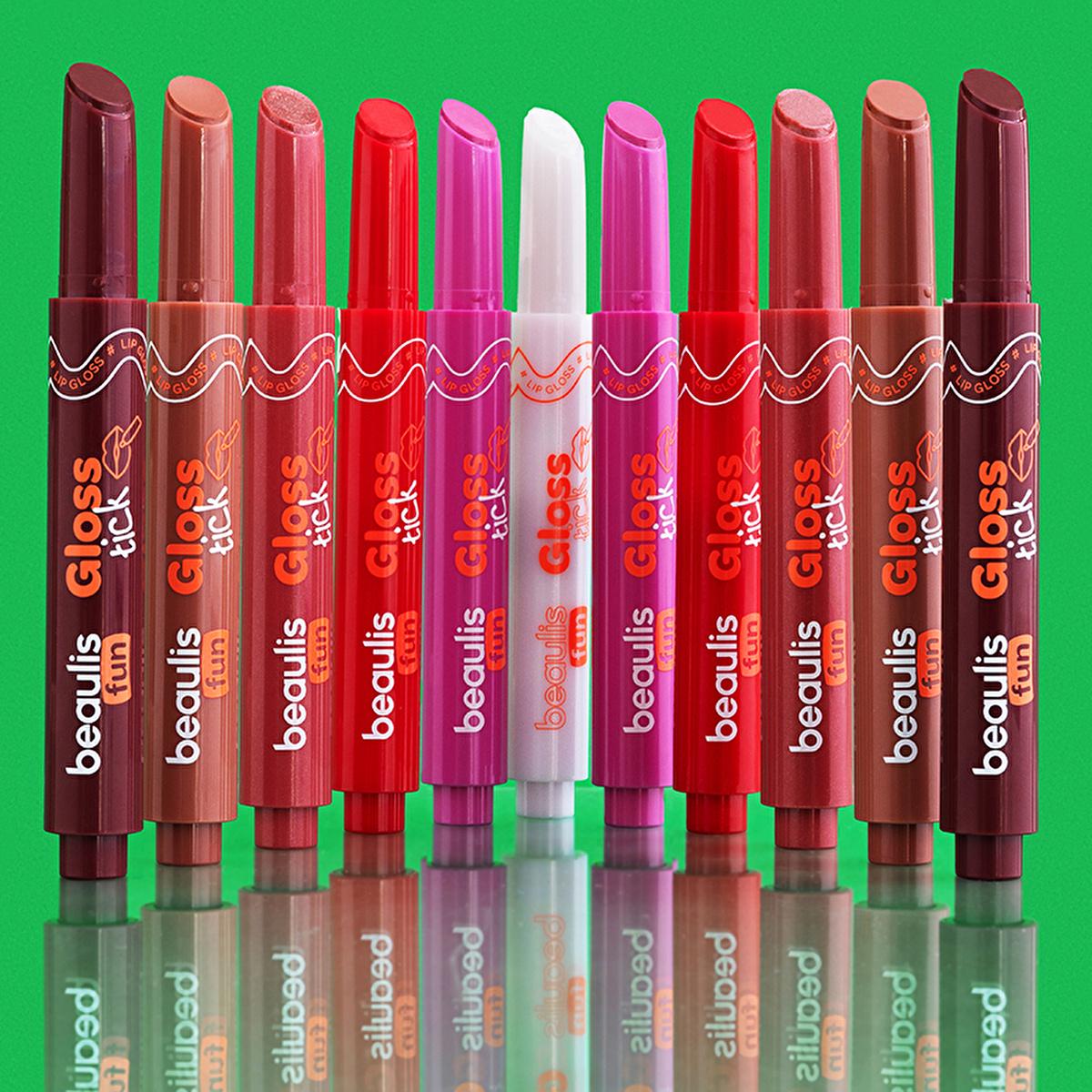 Beaulis Fun Gloss Tick Stick: Berry Shine Lip Gloss for Effortless Shine & Smooth Lips - Easy Application, Natural Radiant Look