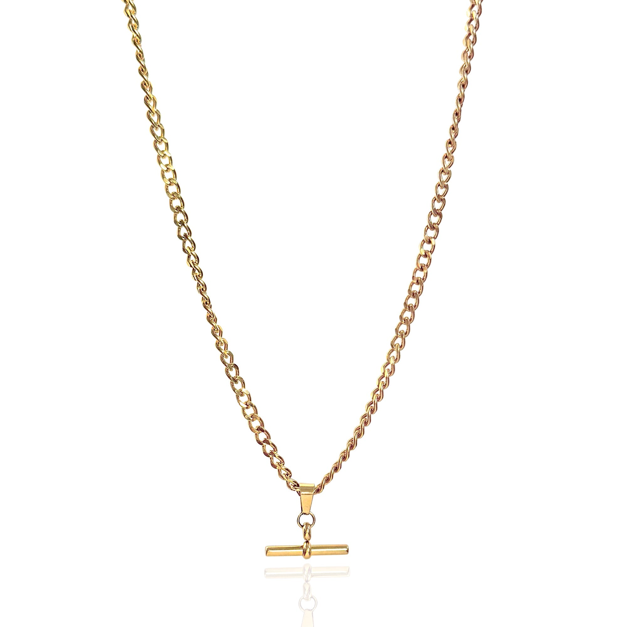 QUINN GOLD T BAR NECKLACE